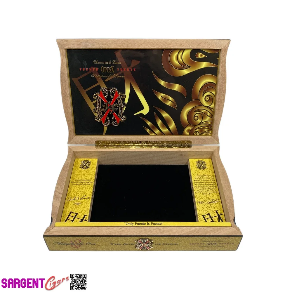 Arturo Fuente Opus X Templo de Oro Age of Gold Empty Wooden Cigar Box